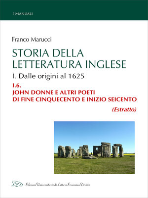 cover image of Storia della Letteratura Inglese. I.6.